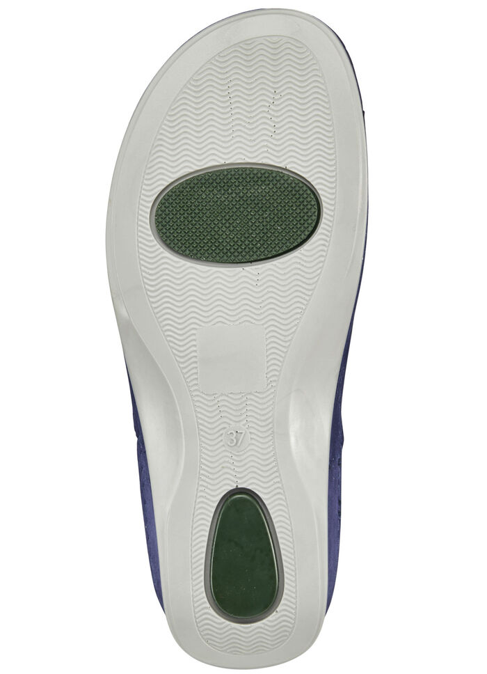 Mubb muiltjes met antieke perforaties BLAUW