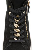 Remonte laarsje met sprankelende decoratieve ketting aan de vetersluiting 
