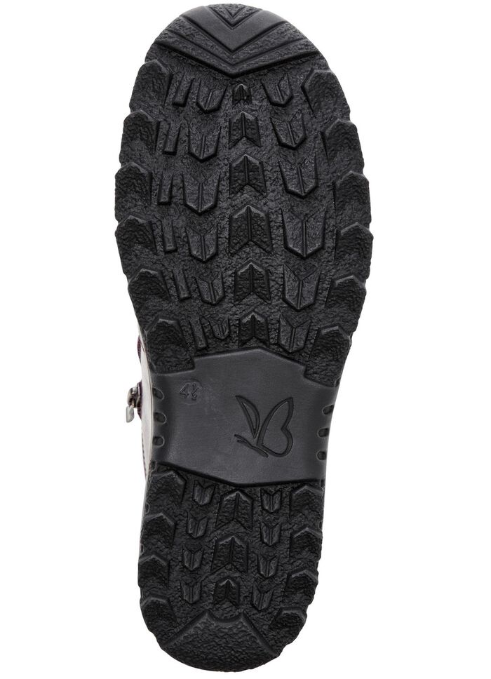 ELENA EDEN, gevoerde dameslaarzen, winterschoenen, breedte H, met rits BORDEAUX