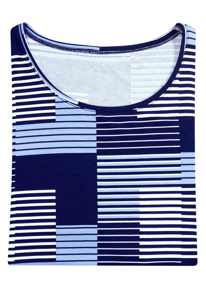 Shirt met ronde hals in 3 kleuren 