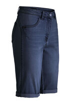 Bermuda's met push-up effect DONKERBLAUW