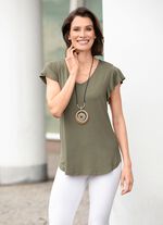 Overhemdtuniek met volantmouwen 