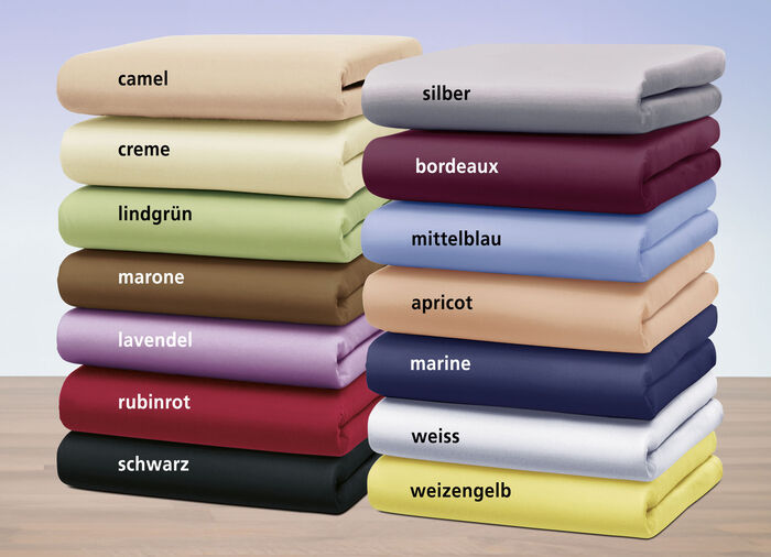 Hoeslaken van fijne jersey met elastaan WIT