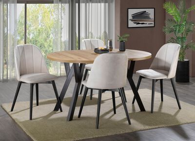 Gusto eetkamermeubel met fluwelen bekleding 