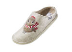 Pantoffels met uilapplicatie CRÈME