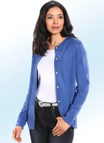 Vest met scheerwol JEANSBLAUW