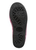 Warme damespantoffels, breedte H, met wol BORDEAUX