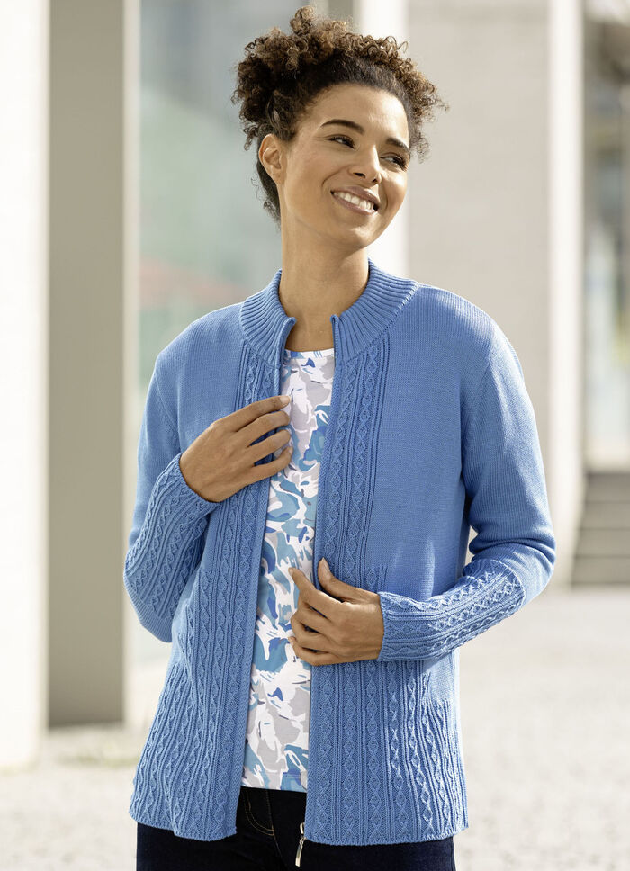 kabelgebreid vest 