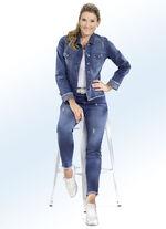 Enkellange jeans in 5-pocketmodel JEANSBLAUW