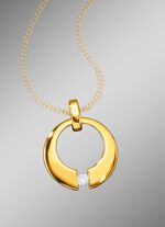 Massieve kettinghanger met briljant 