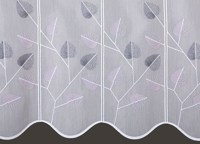 Fijn geborduurd klein raamgordijn 