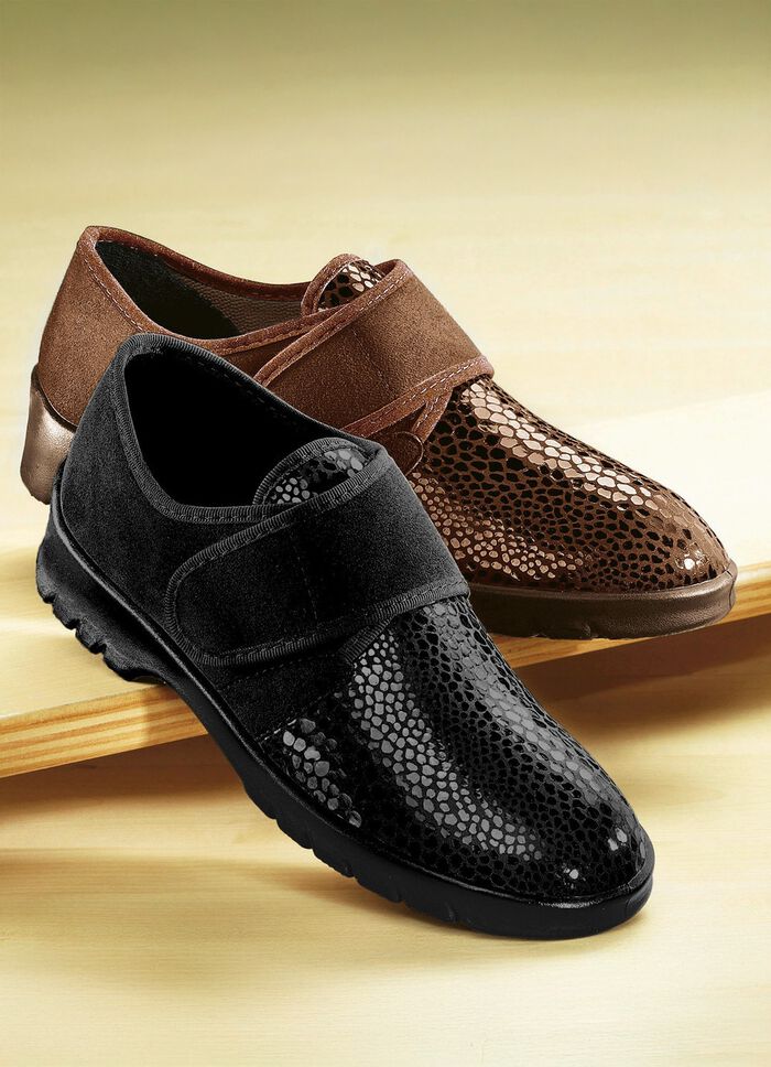 Florett lage damesschoen met klittenband in een extra brede pasvorm 