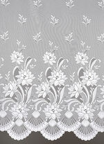 Bloemenvitrage met automatische plooiband 1:3 