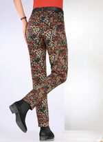 Broek in trendy dierenbont-design 