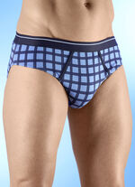 Drie-pack geruite slips 