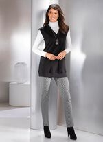 Zwart truivest met V-hals 