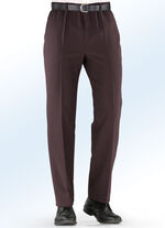 Slip-on broek van &ldquo;Klaus Models&rdquo; in 4 kleuren DONKERBRUIN