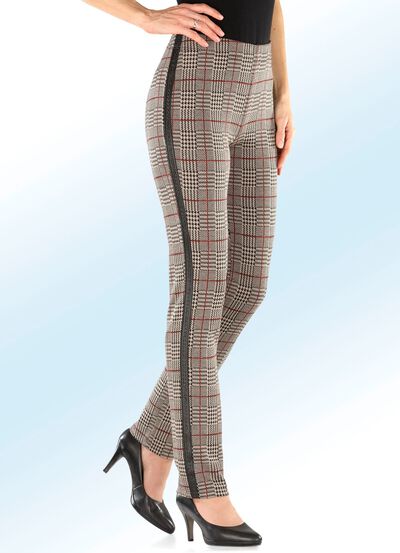 Broek met trendy ruitjesmotief 