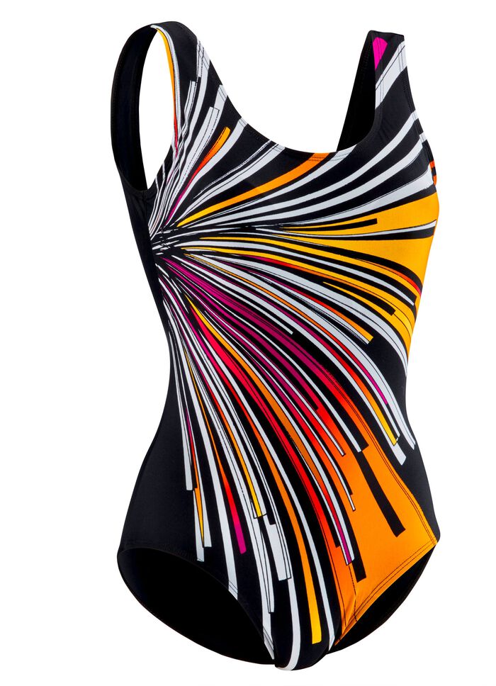 Pacific Fashion badpak met geplaatst printdesign en half korset 