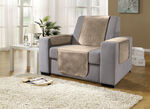 Fauteuil- en bankbeschermers met antisliplaag TAUPE