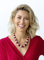 Rode en witte balletjesketting 