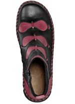 Gemini laarsje van subtiel gearceerd rundnappaleer ZWART-BORDEAUX