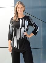 Shirt met contrastprint 