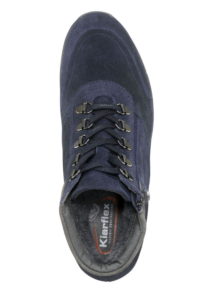 Veterlaarsje met praktische ritssluiting aan de zijkant BLAUW-GRIJS