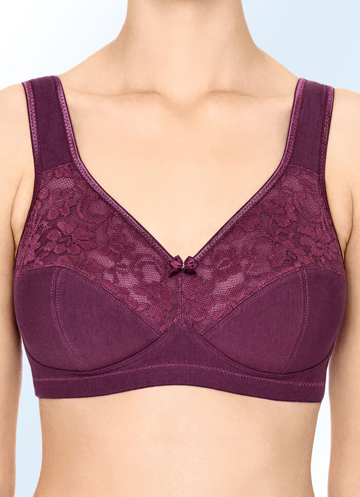 Set van twee Susa-bh's van katoen 1X BORDEAUX, 1X MARINE