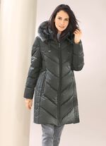 Functionele korte jas met vaste capuchon 