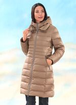 Korte donsjas met ritssluiting 