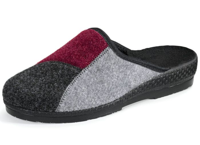 Klassieke damespantoffels, breedte H, in een textielmix 