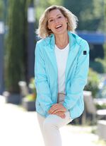 Functionele jas met vaste capuchon BALIBLAUW-WIT