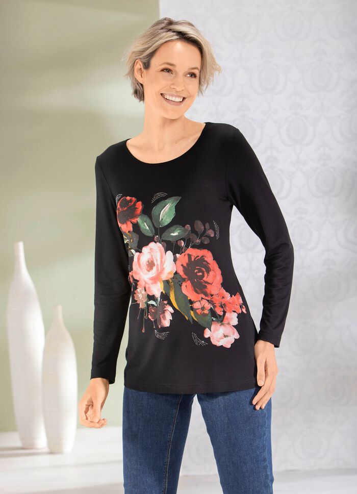 Shirt met bloemenprintmotief 