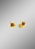 Oorknopjes met echt granaat 