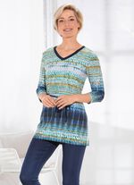 Prachtige tuniek met riemlussen en strikceintuur 