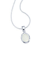 Kettinghanger met pantserketting en echte, witte maansteen 