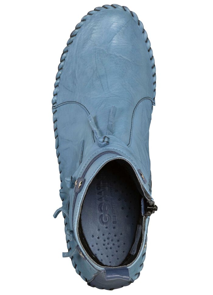 Gemini mocassin enkellaarsjes met een gerimpelde structuur 