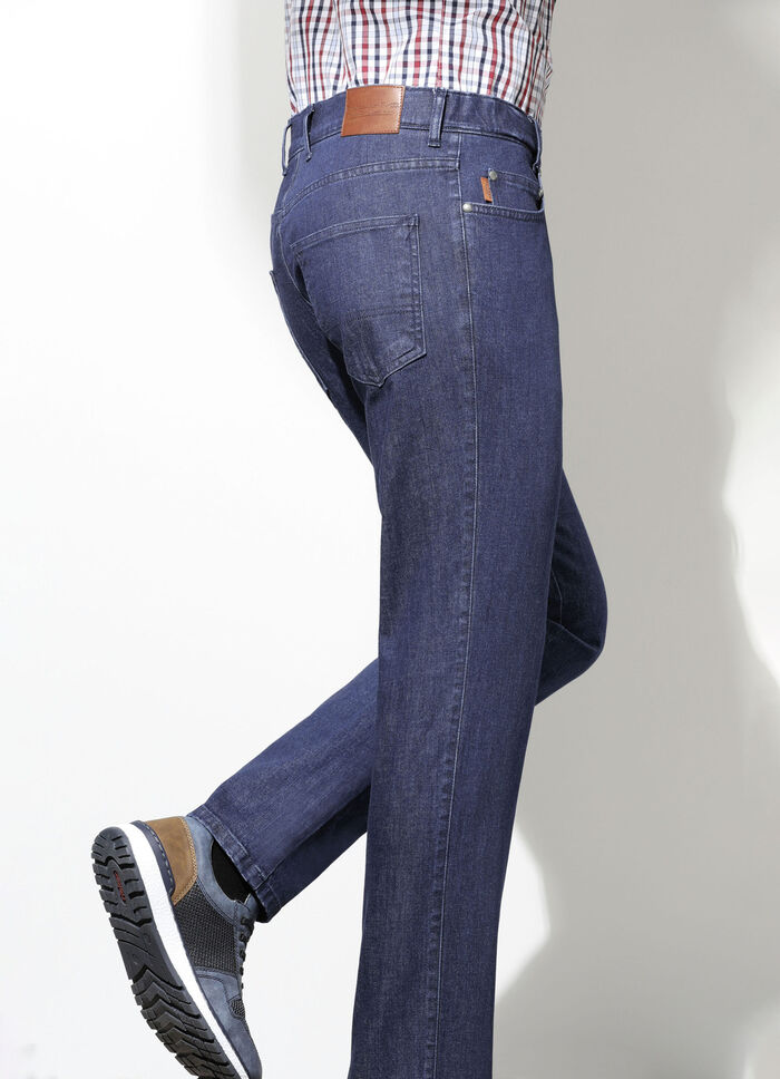 "Francesco Botti" jeans met comfortabele tailleband in 3 kleuren DONKERE JEANS