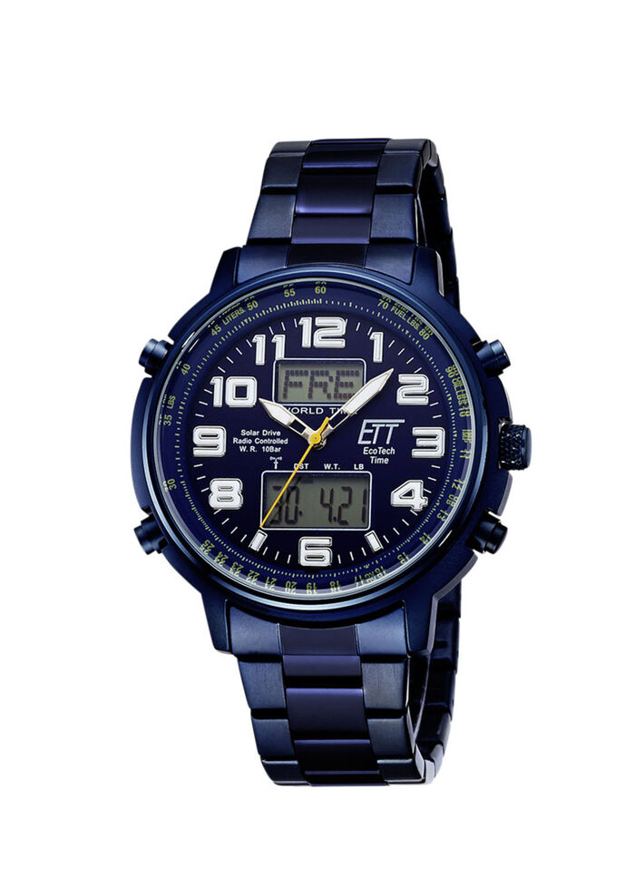 Radiogestuurd herenhorloge op zonne-energie 