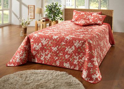 Beddensprei met wolkstiksel aan &eacute;&eacute;n kant 