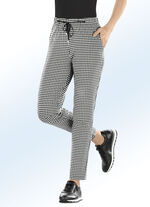 Broek in de huidige joggingbroekstijl ZWART-ECRU