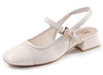 ELENA EDEN, chique dames slingpumps, breedte G, met klittenbandsluiting CREME