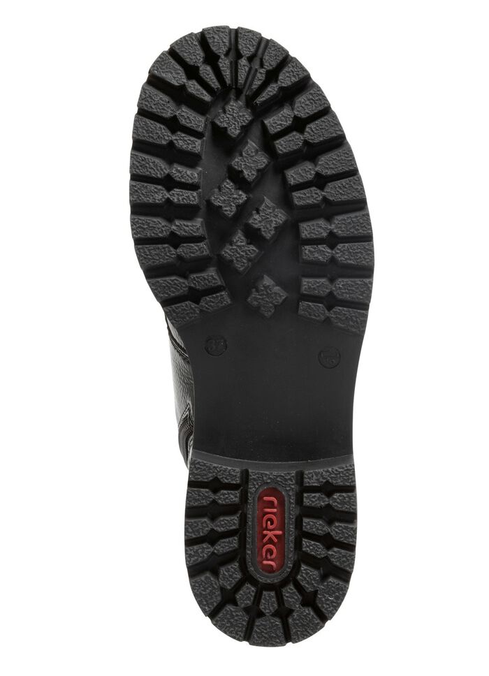 Rieker, stijlvolle dames enkellaarsjes, winterschoenen, met rits ZWART-GOUD