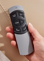 Met leer beklede hoek met relaxfunctie 