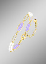 Sieradenset, 3-delig, van messing met kristalstenen 