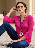 Trui in een ongewone mix van patronen 