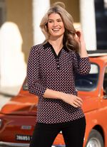 Poloshirt met V-hals 