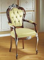 Elegante eetkamerstoelen of fauteuils BEIGE/NOTENBOOM