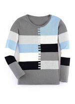 Trui met strassversiering 1 ROZE/BLAUW MULTICOLOR